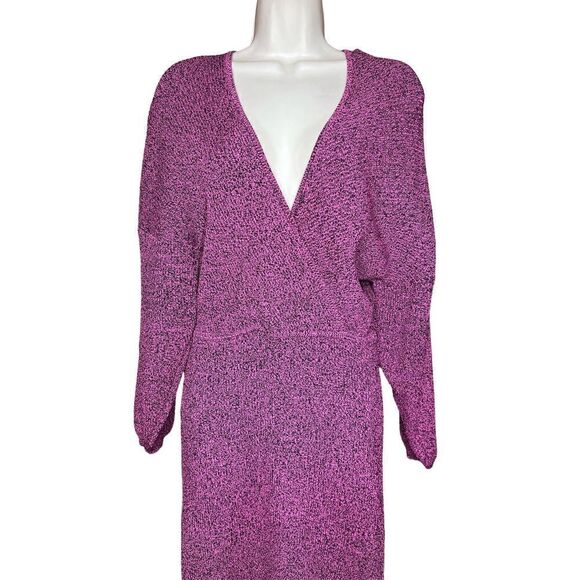 GANNI Puff-Sleeved Mini Dress in Carmine Rose NWT Size Medium - Picture 10 of 16